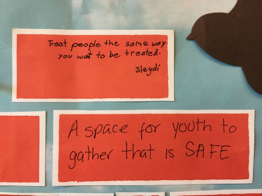 Treat people the same way you want to be treated - Jileydi | A space for youth to gather that is SAFE