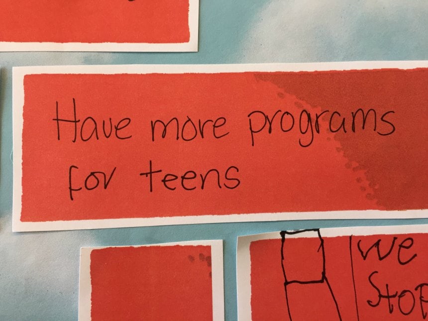 Have more programs for teens
