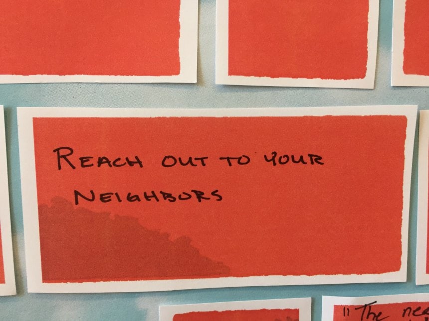 Reach out to your neighbors