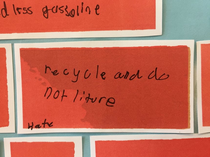 recycle and do not liture [sic]