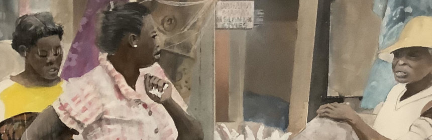 Attitudes, watercolor by Michael Mendel