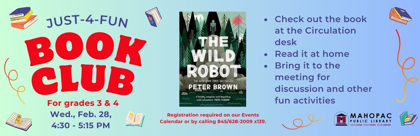 Just 4 Fun Book Club The Wild Robot