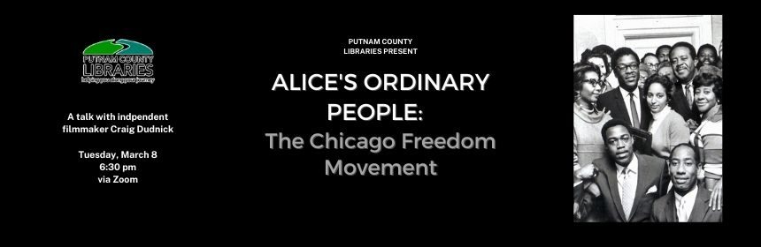 Alice's Ordinary People a talk with filmmaker Craig Dudnick
