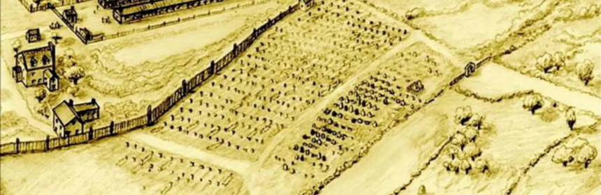 Historical Illustration of the African American burial ground in Lower Manhattan, Used in conjunction with the library's informative program on the same subject