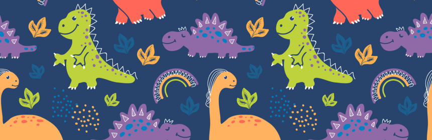 Slider Image showing a dinosaur pattern