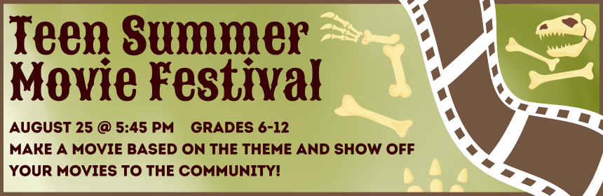 Image promoting the Teen Summer Movie Festival