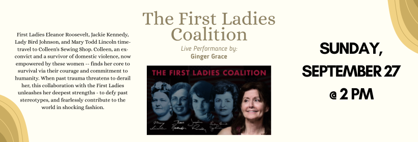 Slider image for "The First Ladies Coalition" program, occurring on September 27th at 2 PM