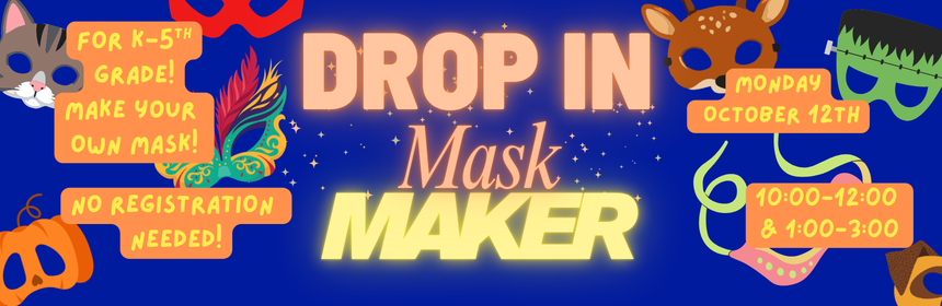Slider image promoting the drop in Mask Maker program occurring on October 12th
